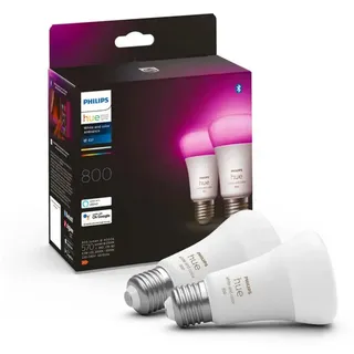Philips Hue White & Color Ambiance E27 Glühbirne, 2er Set