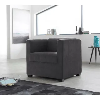 Sessel HOME AFFAIRE "Bob Cocktailsessel, Clubsessel, Loungesessel", grau (anthrazit), B:72cm H:68cm T:75cm, Luxus-Microfaser (92% Polyester, 8% Nylon) );Struktur fein ( 100% Polyester);Struktur in Chenille-Optik (30% Polyester, 70% Polyacryl);Chenillestruktur (40% Polyester, 60% Polyacryl), Sessel, Sessel, in verschiedenen modernen Farben und Qualitäten