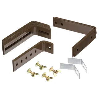 POETIC/EMSA - VARIO Universal Blumenkastenhalter - Universell einsetzbar - Für Geländerbreiten von 4 - 15 cm - Farbe Dunkelbraun - Tragkraft 50kg