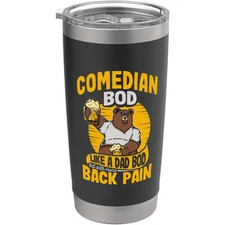 Komiker Bod Like A Dad Bod Stand Up Comedy Bar Comic Clown Doppelwandiger Edelstahl-Thermobecher