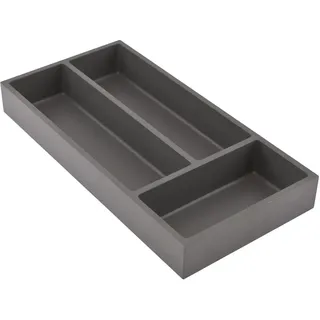 ninka Connect Besteckkasten 3-Fächer Basisschale groß 40 x 20 x 5 cm Kunststoff dunkelgrau