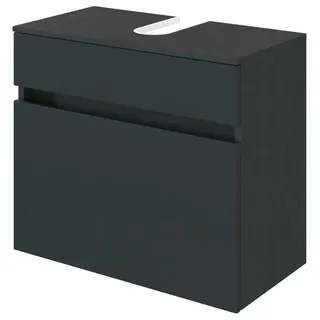 WELLTIME Waschbeckenunterschrank »Baabe«, Badmöbel Breite 60 cm, hängende Montage, grau