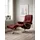 Relaxsessel Mayfair Mikrofaser 79 x 102 x 73 cm rot mit Hocker