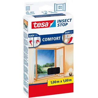 Tesa Fliegengitter Insect Stop COMFORT anthrazit 1,0 x 1,0 m