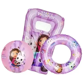 Happy People HAPPYPEOPLE Gabby's Dollhouse Strandset, bestehend aus: Strandball, Schwimmrin