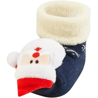 Sterntaler Baby Socken Unisex Rasselsocken – weiche Baumwollsocken mit Umschlag, Innenfutter und Nikolaus-Motiv – mit Rassel – marine, Größe 16