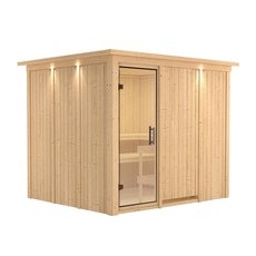 KARIBU Sauna »Jöhvi«, für 4 Personen, ohne Ofen - beige