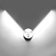 KAWELL 12W Moderne LED Wandleuchte mit Schalter Innen Wandlampe LED Wandbeleuchtung mit 300° Drehbaren Lampenarmen für Schlafzimmer Wohnzimmer Hintergrund Wand Flur Treppengang