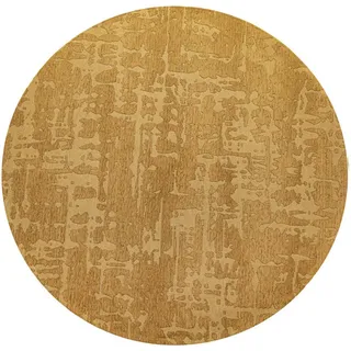Louis De Poortere Teppich Madagascar Gold Structures Baobab 240/240 cm , Gelb , Textil , Uni , Rund , 240x240 cm , Oeko-Tex® Standard 100 , antistatisch, pflegeleicht, rutschfeste Unterfläche, für Fußbodenheizung geeignet, UV-beständig, waschbar , Teppiche und Böden, Teppiche