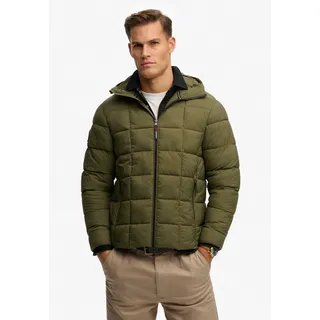 Superdry für Herren. M5012340A Box Quilt Fuji Lite grüne Jacke L, Lässig, Polyamid