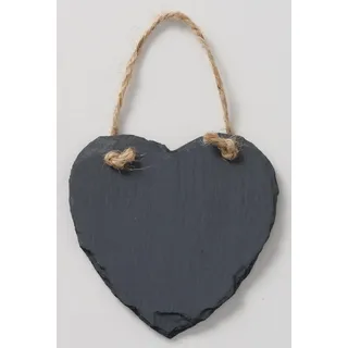 Boltze Dekoschild Herz 10 cm x 10 cm x 0,5 cm Dunkelgrau