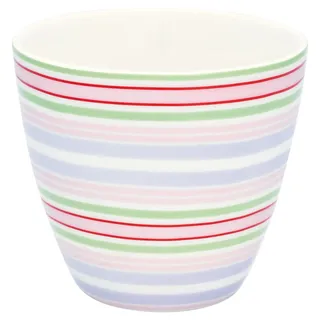 GreenGate Latte Cup Evelina Weiss mit Streifen Kaffeebecher 300 ml