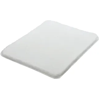 Kleine Wolke Badteppich Relax Polarweiß 55 x 65 cm | OEKO-TEX zertifiziert, rutschhemmende Unterseite, für Fußbodenheizung, maschinenwaschbar, 100% Polyacryl