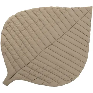 Toddlekind Krabbeldecke für Babys, Blattform, handgenäht, Baby-Spielmatte aus Bio-Baumwolle, 116 × 87 cm, Tan/Taupe