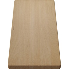 BLANCO 218313 Holzschneidbrett aus massiver Buche, passend Spüle, Zubehör für das Waschbecken in der Küche, Buchenholz, 546 x 266 x 34 MM
