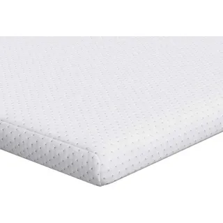 Matratzenauflage Weiß 180 x 200 cm Jacquard Stoff - Weiß