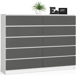 AKORD Furniture Factory OP0LK-106SZ10BIASZA, Weiß, 10 Schublade(n), Matt, 16 mm, 71 cm, 400 mm - Weiß