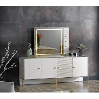 Sideboard Anrichte Luxus Garnitur Kommode Holz Kommoden Modern - Weiß