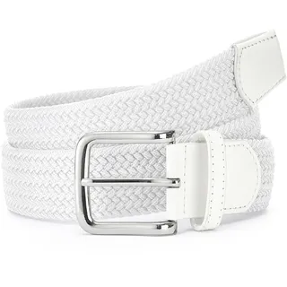Hüftgürtel LASCANA "Flechtgürtel, Anzuggürtel, Gürtel, Hosengürtel, Jeansgürtel", Damen, Gr. 85, weiß, Obermaterial: 80% Textilmaterial, 20% Lederimitat, Flechtoptik, unifarben, Gürtel Hüftgürtel, aus elastischem Material mit Shaping-Effekt, Topseller