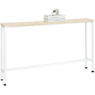 SoBuy Konsolentisch Weiß , Holzwerkstoff, Metall , 120x65x20 cm , Wohnzimmer, Wohnzimmertische, Konsolentische