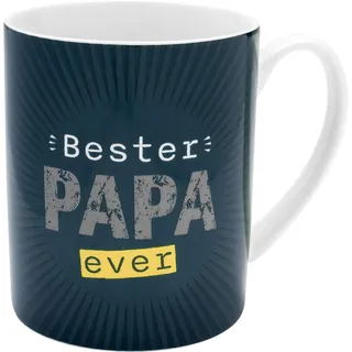 GRUSS & CO XL-Tasse Motiv "Bester Papa ever" | Große Jumbo-Tasse, 60 cl, Porzellan, in Geschenk-Banderole | Geschenk für Papa, Vatertag, Geburtstag | 73886