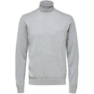 Selected Herren Rollkragen Pullover »SLHBERG ROLL NECK Grau 16074684 M,