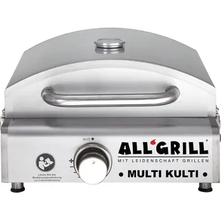 Allgrill MULTI-KULTI Gasgrill mit Zündsicherung - Portabler, multifunktionaler Gasgrill