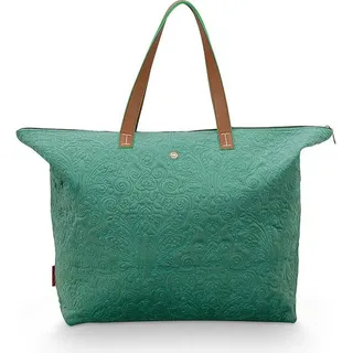 Pip Studio Tragetasche Velvet Quiltey Days Shopper Petrol