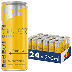 Red Bull 232865 Yellow Edition, Energy Drink, 24 x 0.25 L