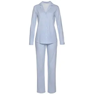 VIVANCE Dreams Pyjama 2 tlg. mit feinem Karo-Muster, blau