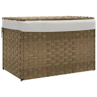 vidaXL Wäschekorb mit Deckel 55,5x35x34 cm Poly Rattan