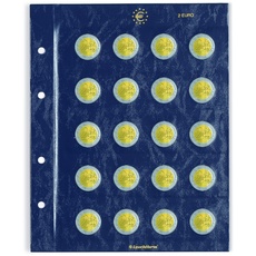 Leuchtturm 312494 Münzblätter Vista - Sammelblätter für je 10 2-Euro-Münzen - 2er Pack