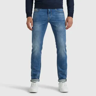 5-Pocket-Jeans PME LEGEND "NAVIGATOR PTR121", Herren, Gr. 33, Länge 36, blau (worn blau tail), Denim/Jeans, Obermaterial: 93% Baumwolle, 6% Polyester, 1% Viskose, lang, Jeans 5-Pocket-Jeans