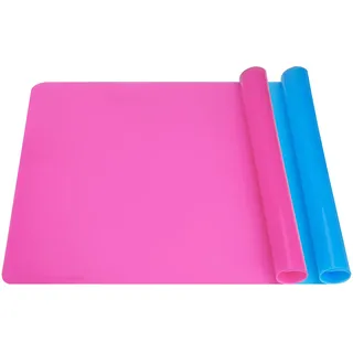 Silikon Tischsets, 2 Stück Antihaftbeschichtung Silikonmatte Backmatte für Handwerk, Schmuck Gießformen Matten, Platzierungsmatte, Kunst und Bastelmatte