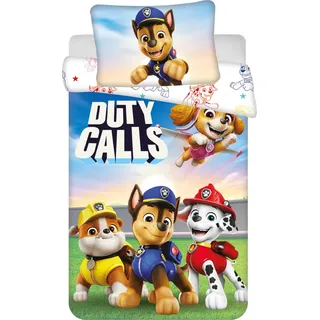 Kinderbettwäsche Paw Patrol 556 baby 100x135, 40x60 cm - Blau, Grün, Bunt