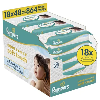 Pampers Baby-Feuchttücher Aqua Soft Touch 18 x 48 Stück