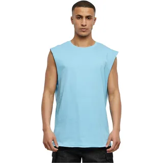 Urban Classics Herren Open Edge Sleeveless Tee – Locker geschnittenes Muskelshirt aus 100% Baumwolle, ärmellos, Sommer Tank Top für Sport & Freizeit,Balticblue,XL