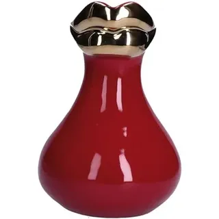 rituali domestici Vase Mund Rot und Gold in Stoneware Denken Sie Mich an