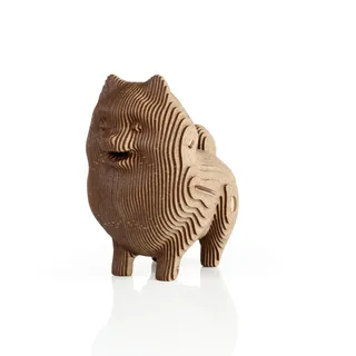 EWA Eco-Wood-Art COINBANK: Dog Einmal zusammengebaut, Wird Dieser 3D-Innenbaukasten zu einem funktionalen Sparschwein mit einem Schlüssel zum Öffnen