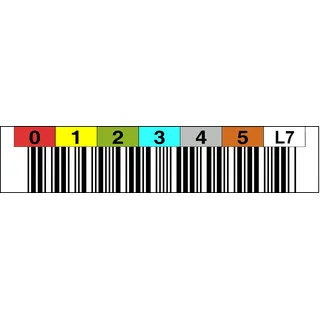 LTO 7 Label horizontal Nummernkreis 000800 - 000899