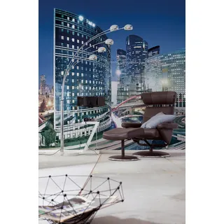KOMAR Fototapete "La Defense - Größe 368 x 254 cm bedruckt glatt Wohnzimmer, Schlafzimmer,