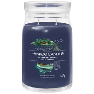 Yankee Candle Lakefront Lodge Duftkerze 567 g blau