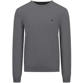 FYNCH-HATTON Strickpullover, mit Logo Stickerei, grau