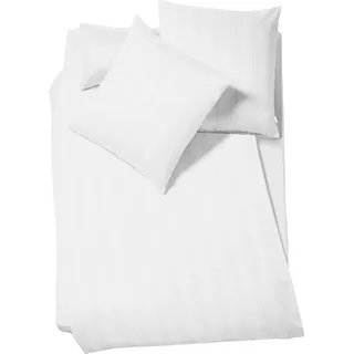 FLEURESSE Bettwäsche Jade 155 x 220 cm Damast Weiß