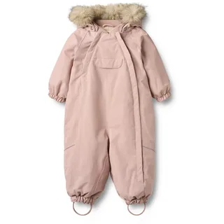 Schneeoverall WHEAT "Snowsuit Nickie", Baby, Gr. 74, N-Gr, rosa (rose powder), Obermaterial: 100% Nylon, normal, Overalls Schneeoverall, wasserdicht, atmungsaktiv und leicht wattiert