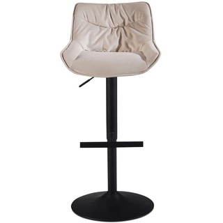 MID.YOU Barhocker, Beige, - 45x106x55 cm, Sitzfläche 360° drehbar, Stühle