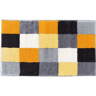 Erwin Müller Badematte Kreta gelb Größe 80x140 cm, Badteppich, Badvorleger rutschhemmend - kuscheliger Hochflor, für Fußbodenheizung geeignet