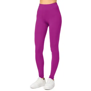 Merry Style Damen Lange Leggings aus Viskose MS10-143 (Fuchsie, XXL)