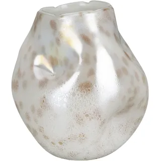 Casablanca by Gilde Tischvase »Crumple, Dekovase« Vase aus Glas, mit feiner Oberflächenstruktur, beige