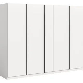 xonox.home Oakland Kleiderschrank 5-türig (B/H/T: 230x183x53 cm) weiß - Weiß